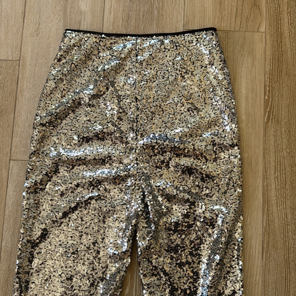 Altar'd State Black and Silver Sequin Pants S - Picture 9 of 10